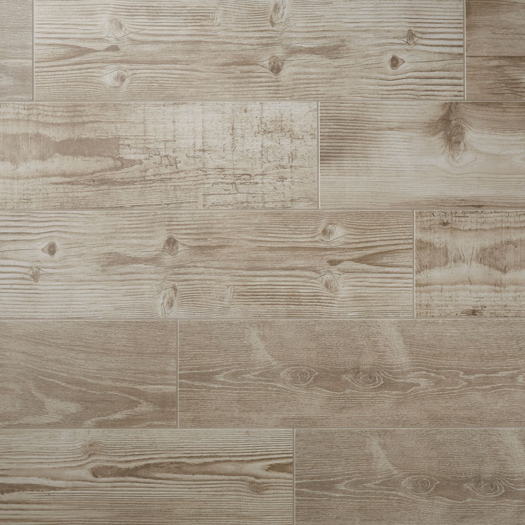Colours Pine wood Greige Matt Wood effect Porcelain Indoor Wall & floor Tile Sample