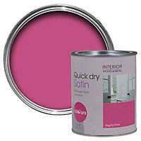 Colours Playful pink Satin Metal & wood paint, 0.75L