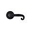 Colours Plélo Matt Black Cast iron Scroll Latch Push-on rose Door handle (L)125mm