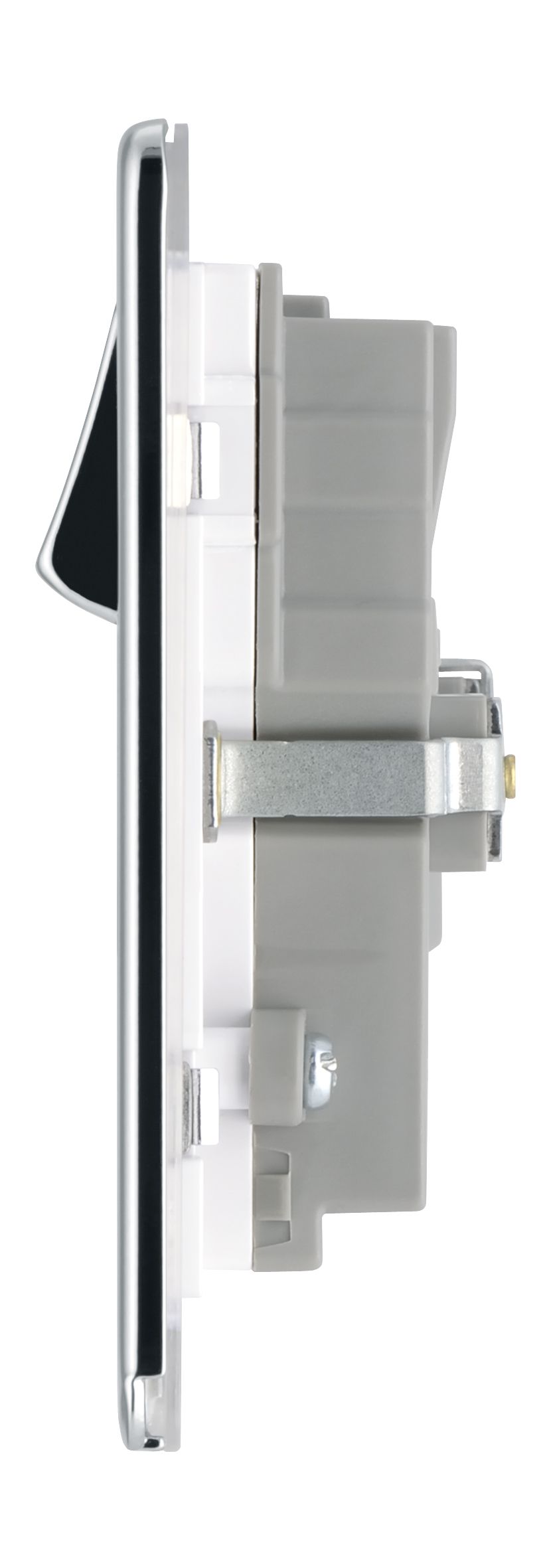 Colours Polished chrome effect Double USB socket, 2 x 2.1A USB
