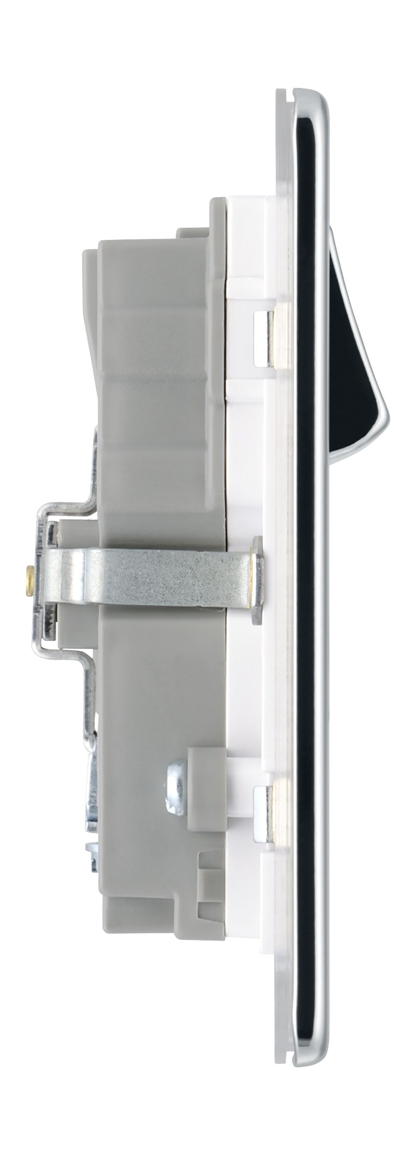 Colours Polished chrome effect Double USB socket, 2 x 2.1A USB