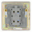 Colours Polished nickel effect Single 20A 1 way Flat Switch