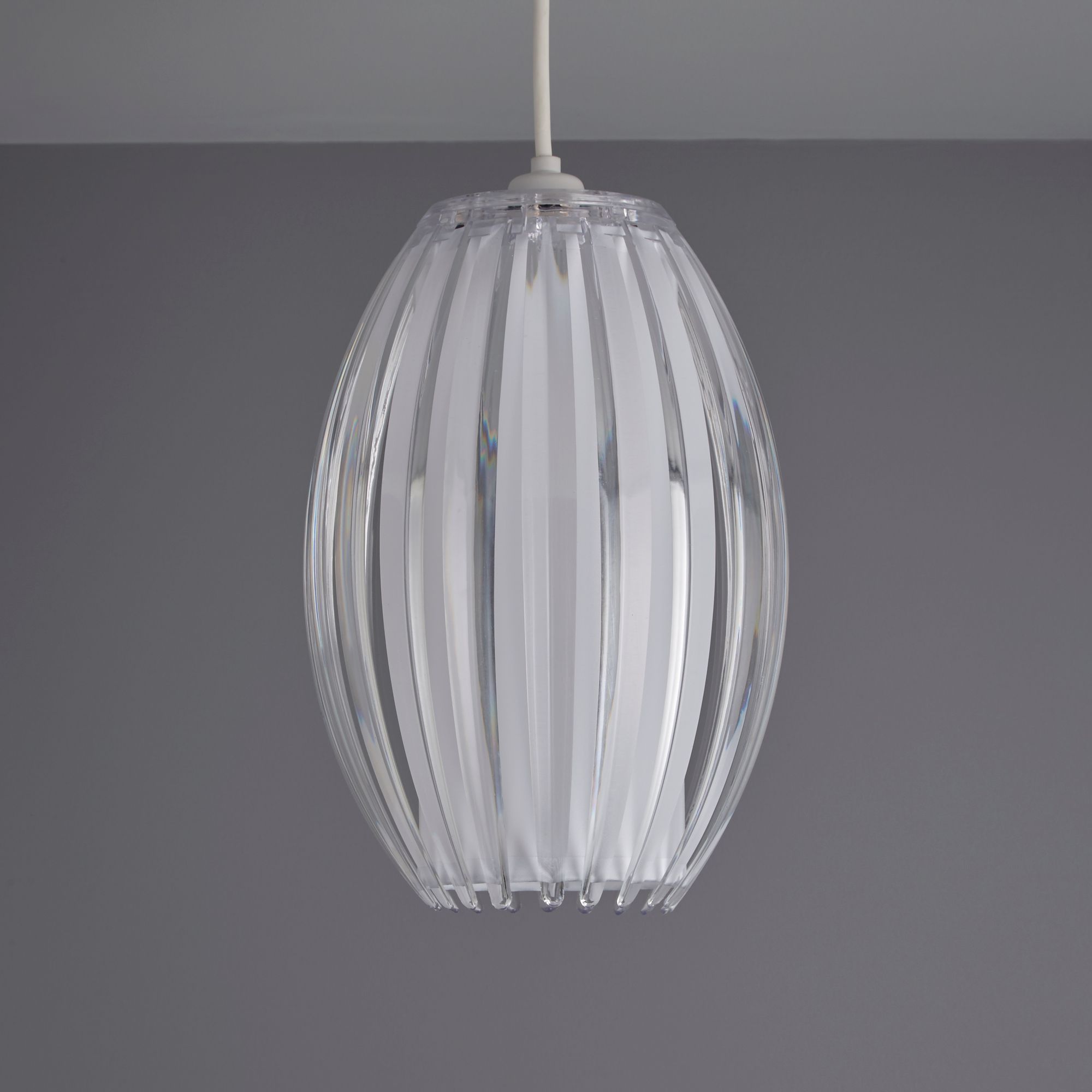 Colours Protea Clear Ribbed Light shade (D)17.5cm
