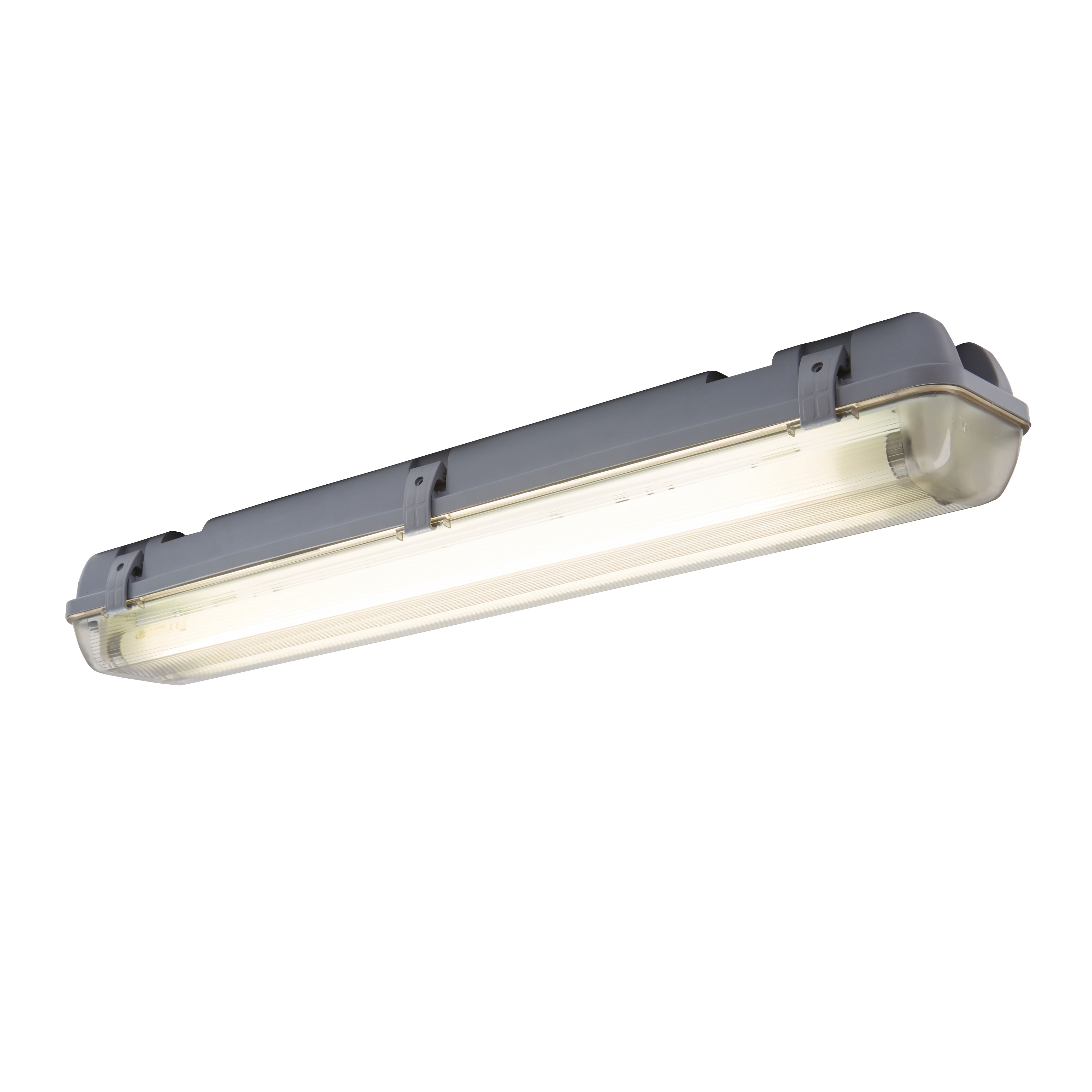 Colours Qaanaaq Grey Fluorescent Batten strip light 36W 1350lm (L)655mm