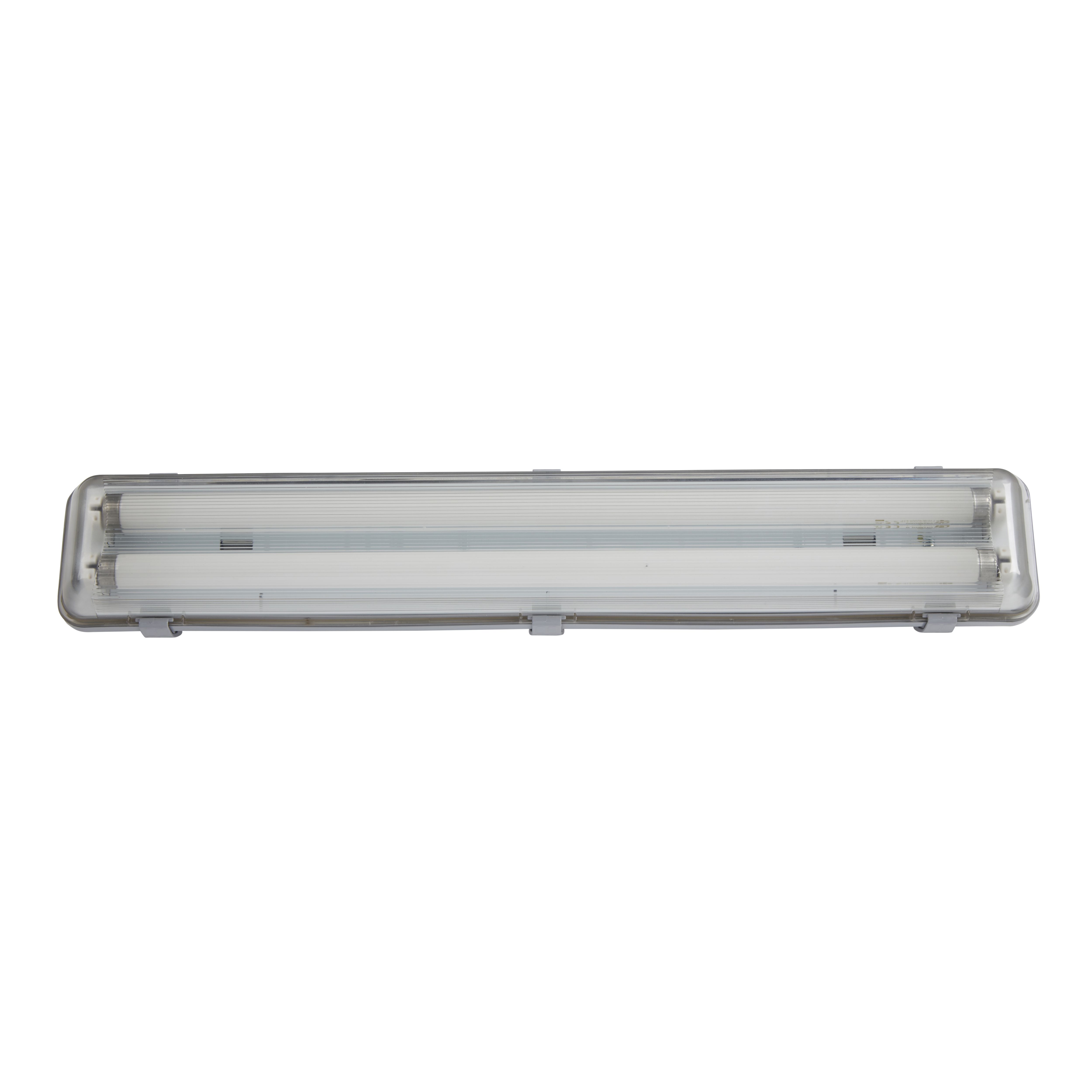 Colours Qaanaaq Grey Fluorescent Batten strip light 36W 1350lm (L)655mm
