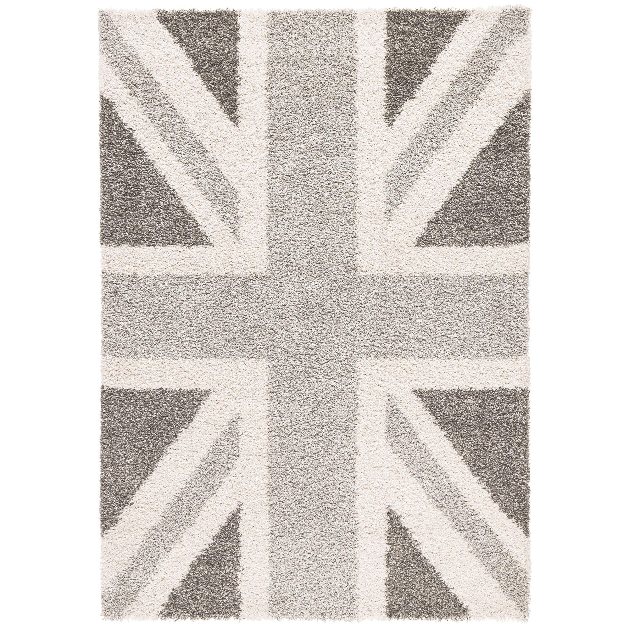 Colours Raegan Union jack Grey Rug (L)1.7m (W)1.2m DIY at B&Q