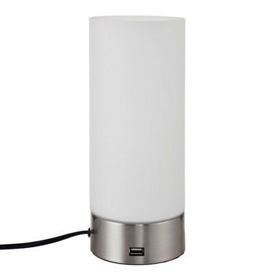 Colours Ray Matt Chrome effect Table lamp