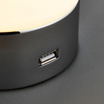 Colours Ray Matt Chrome effect Table lamp