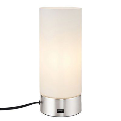 Colours Ray Matt Chrome effect Table lamp