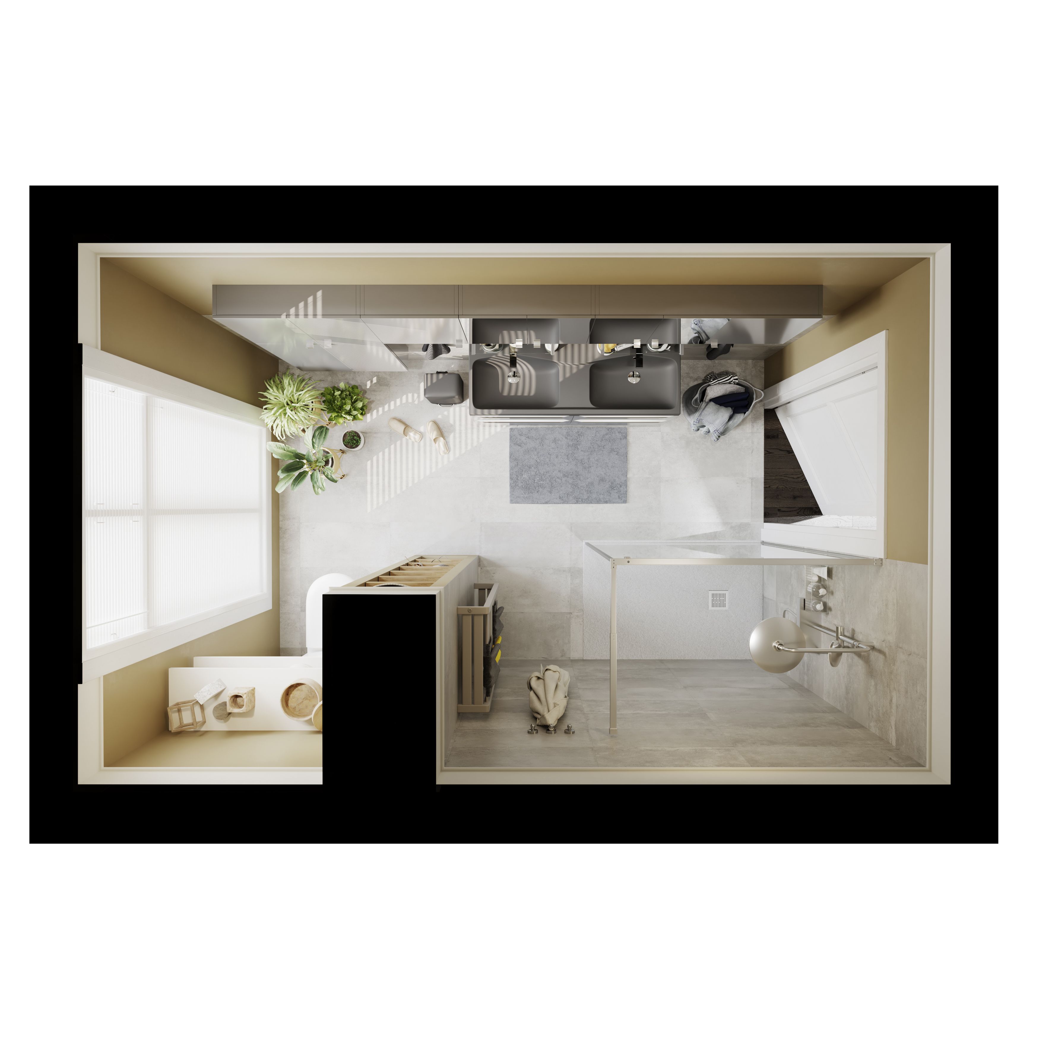 Colours Reclaimed Grey Matt Concrete effect Porcelain Indoor Wall & floor Tile - 12