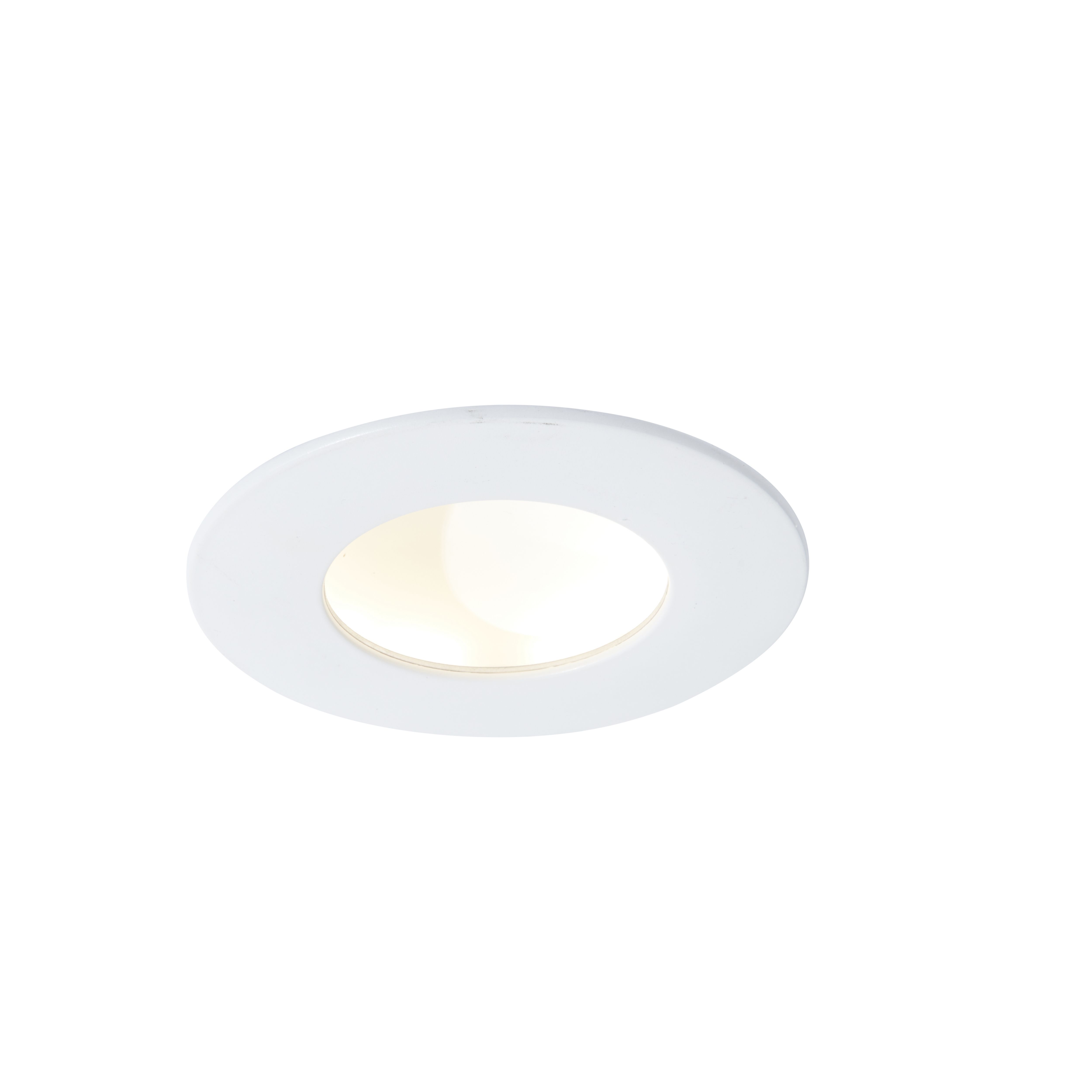 Colours Regas White Non-adjustable LED Warm white Downlight 9.6W IP20, Pack of 3