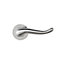 Colours Rhyl Satin Nickel effect Brass Curved Latch Push-on rose Door handle (L)119mm