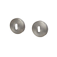 Colours Rosace Polished Chrome effect Stainless steel Door escutcheon, Pack of 2