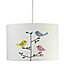 Colours Rosalba White Embroidered bird Light shade (D)300mm