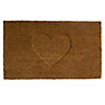 Colours Rudia Natural Heart Door mat, 75cm x 45cm