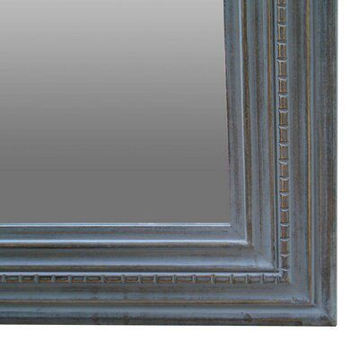 Colours Rumina Grey Rectangular Wall-mounted Framed mirror, (H)65cm (W)50cm