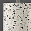 Colours Rutherford Large Terrazzo White Table light