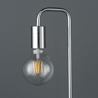 Colours Sapri Chrome effect Table lamp