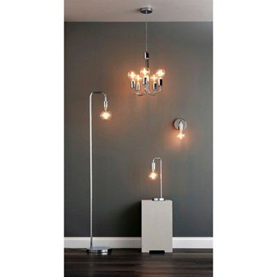 Colours Sapri Chrome effect Table lamp