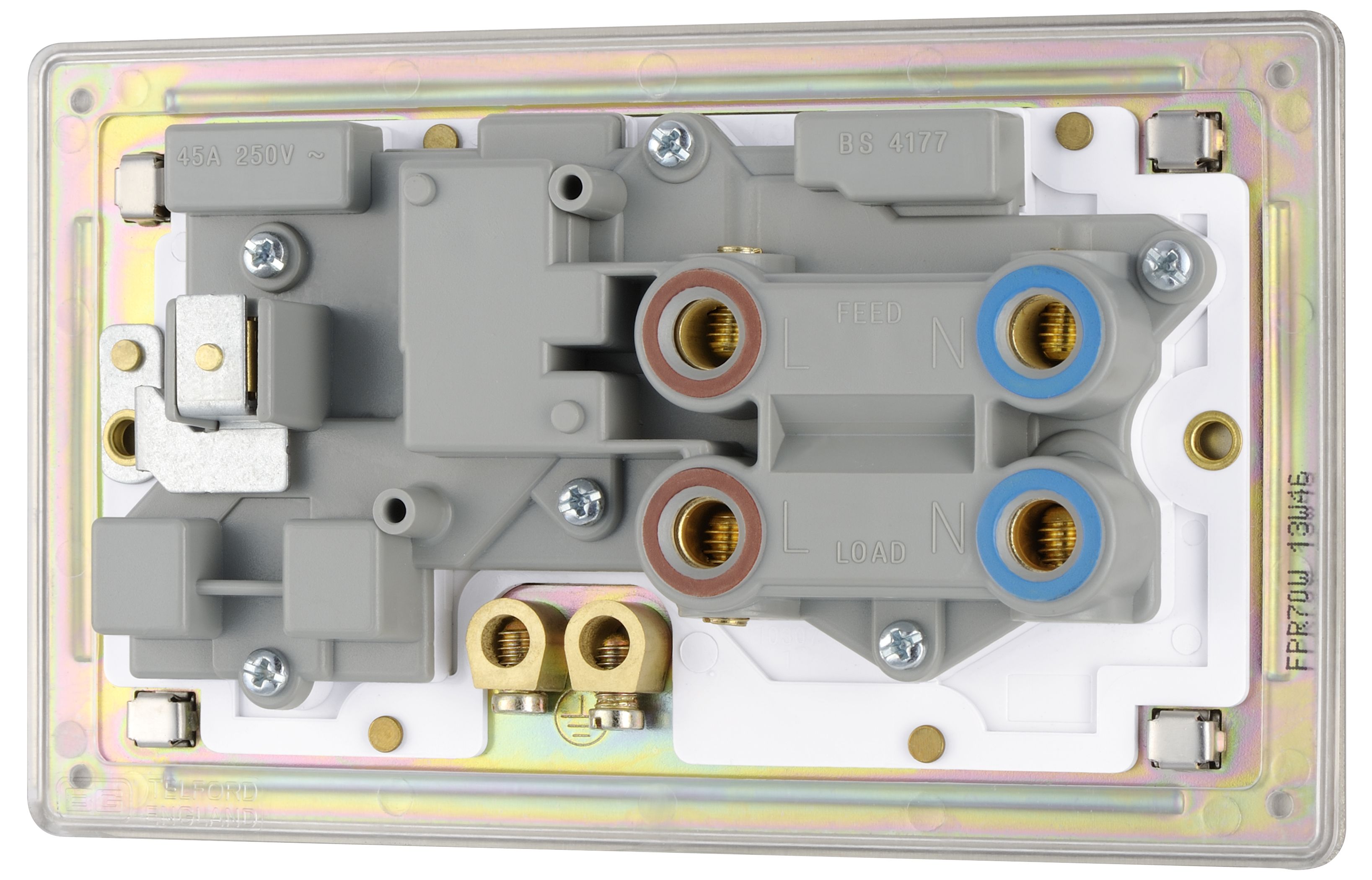 Colours Screwless Cooker switch & socket & White inserts