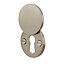 Colours Seaca Satin Nickel effect Zinc alloy Keyhole cover, Pack of 2