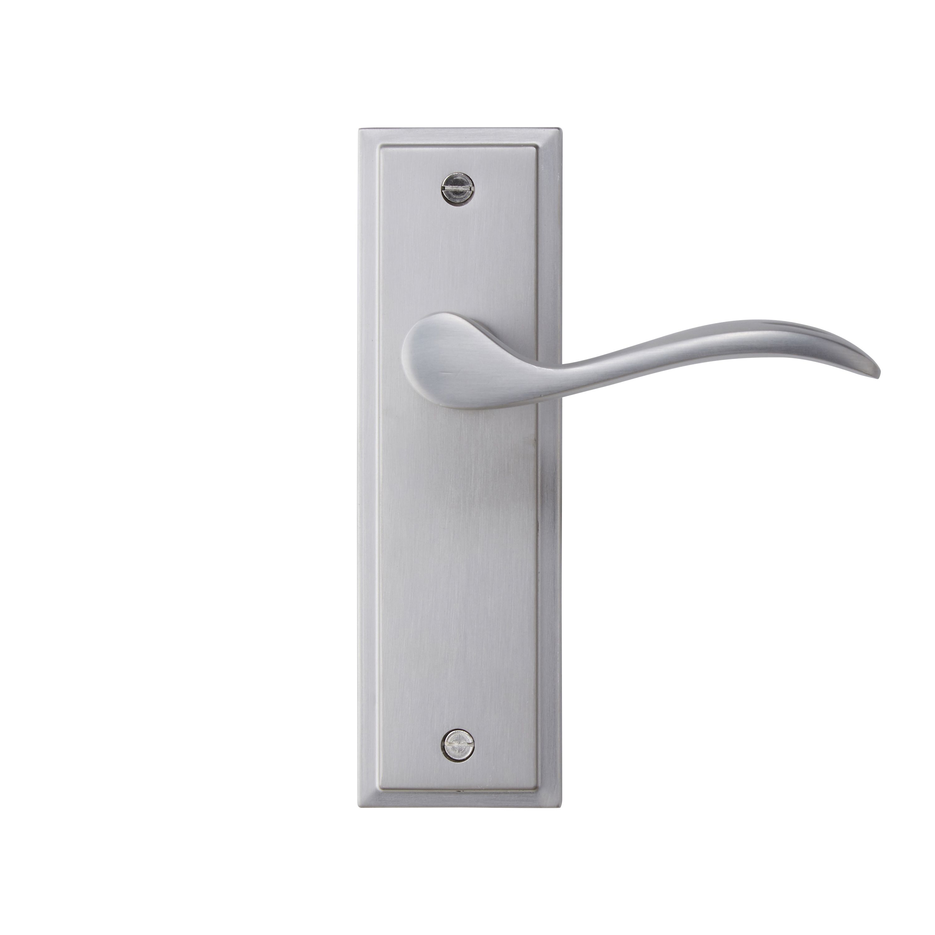 Colours Sennen Nickel effect Aluminium Scroll Door handle (L)105mm (D)70mm