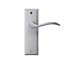 Colours Sennen Nickel effect Aluminium Scroll Latch Door handle (L)105mm, Pair