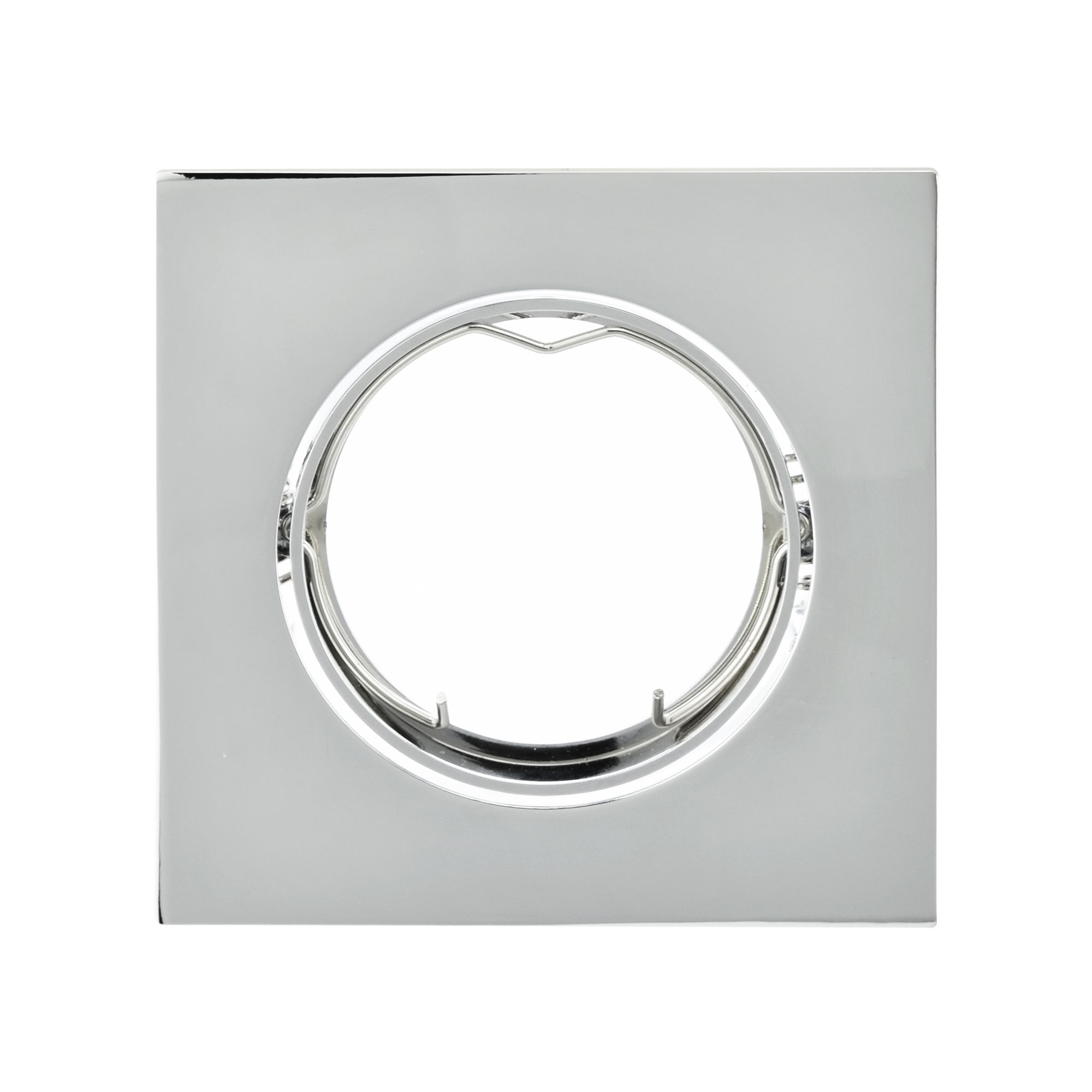 Colours Silver Chrome effect Adjustable Square Downlight bezel