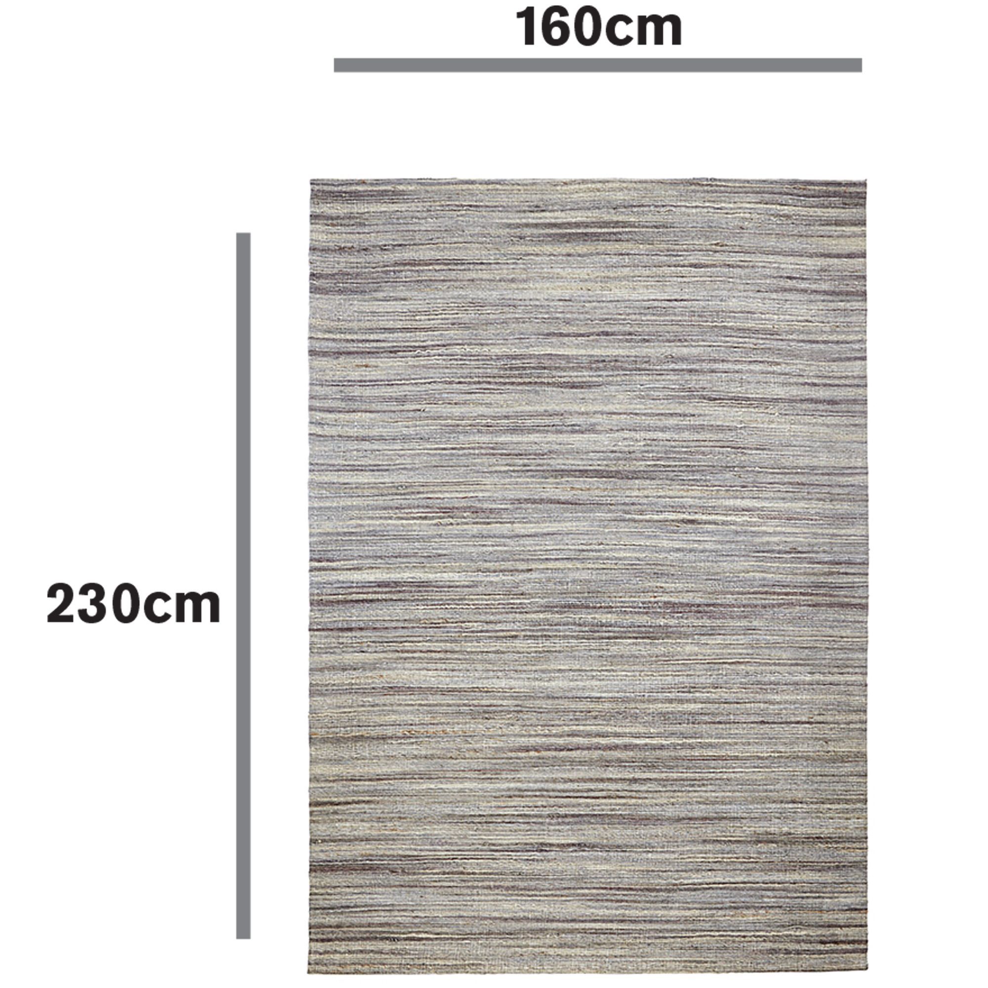 Colours Sirena Grey Striped Large Rug, (L)230cm x (W)160cm
