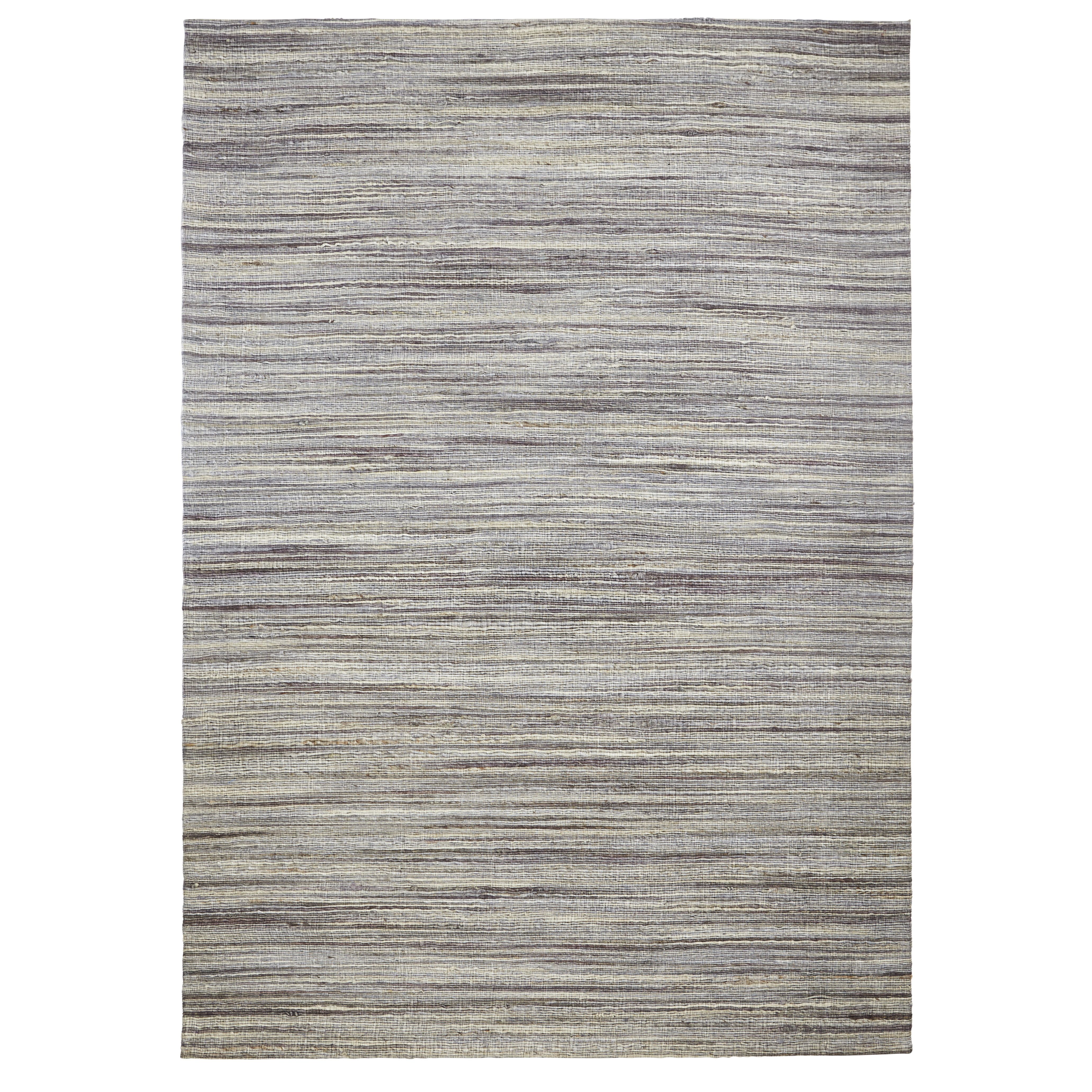 Colours Sirena Grey Striped Medium Rug, (L)170cm x (W)120cm