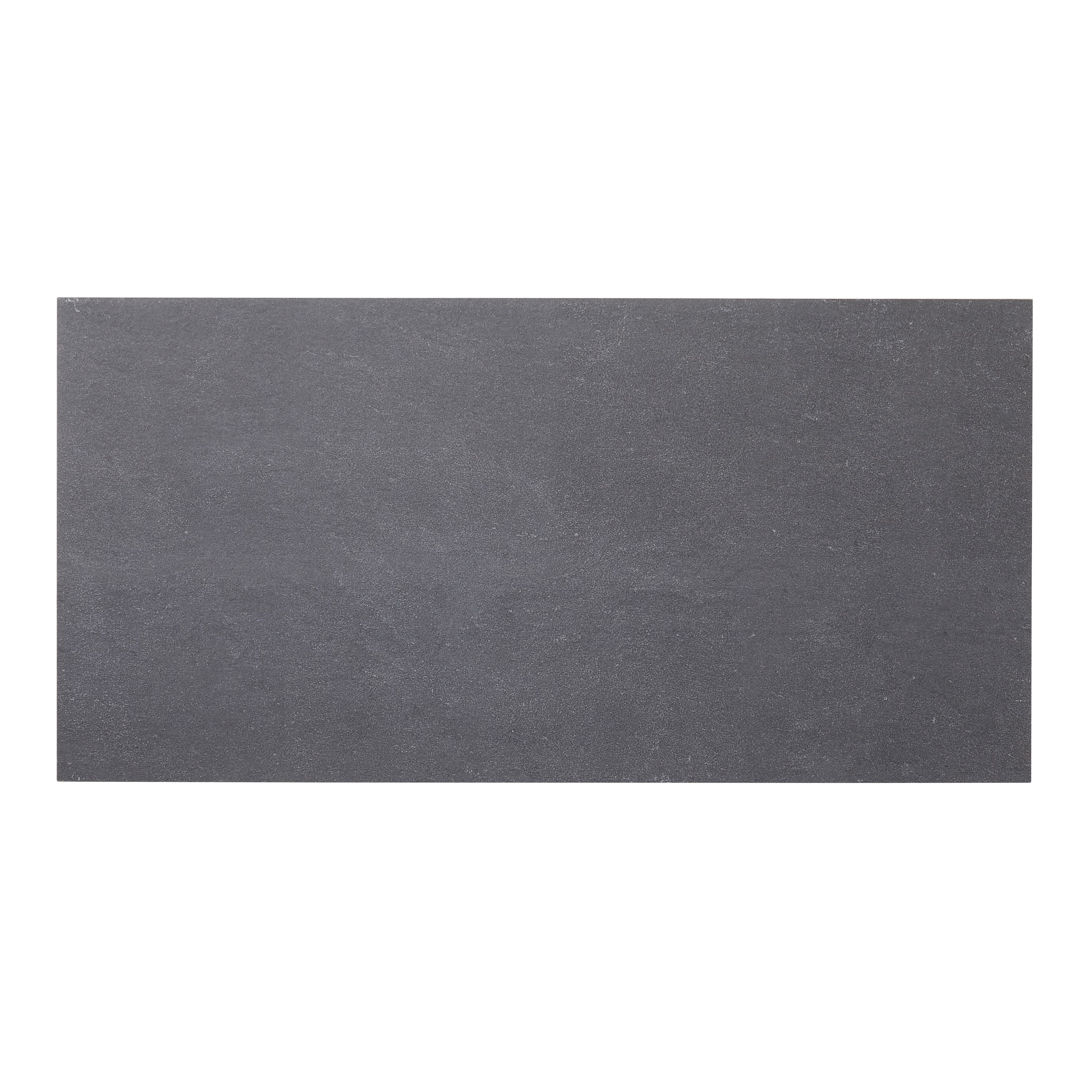 Colours Slate Anthracite Matt Flat Stone effect Textured Porcelain Indoor Wall & floor Tile