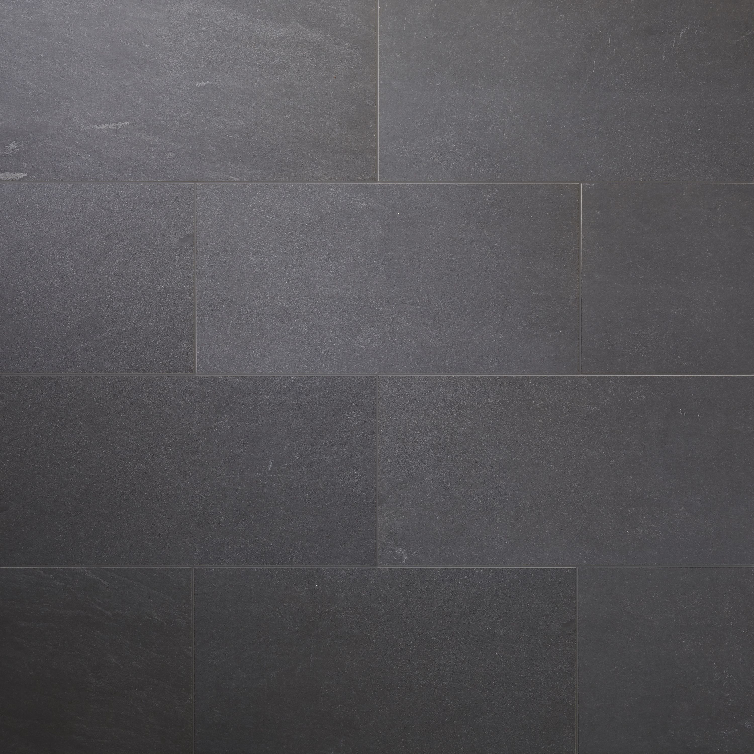 Colours Slate Anthracite Matt Flat Stone effect Textured Porcelain Indoor Wall & floor Tile - 6