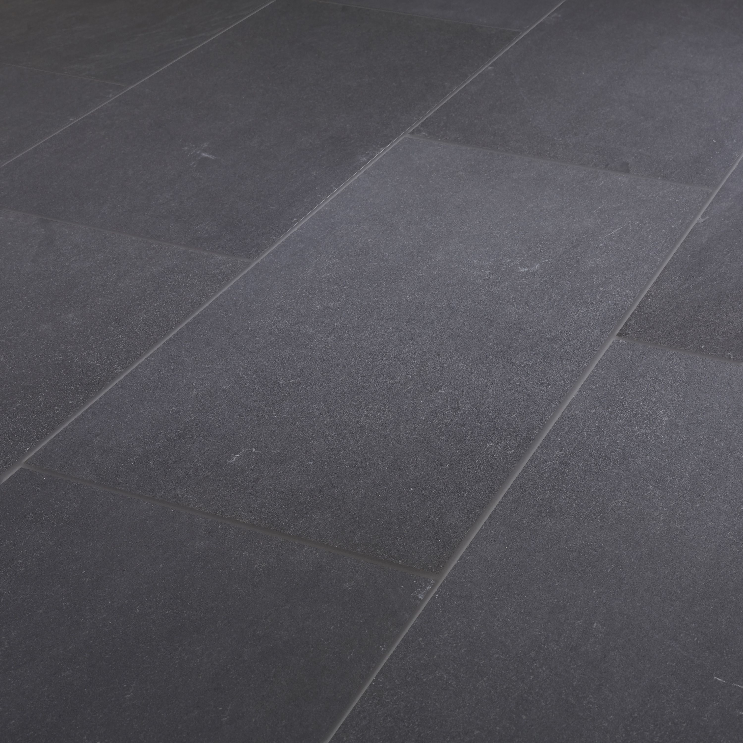 Colours Slate Anthracite Matt Flat Stone effect Textured Porcelain Indoor Wall & floor Tile, Pack of 6, (L)590mm (W)290mm