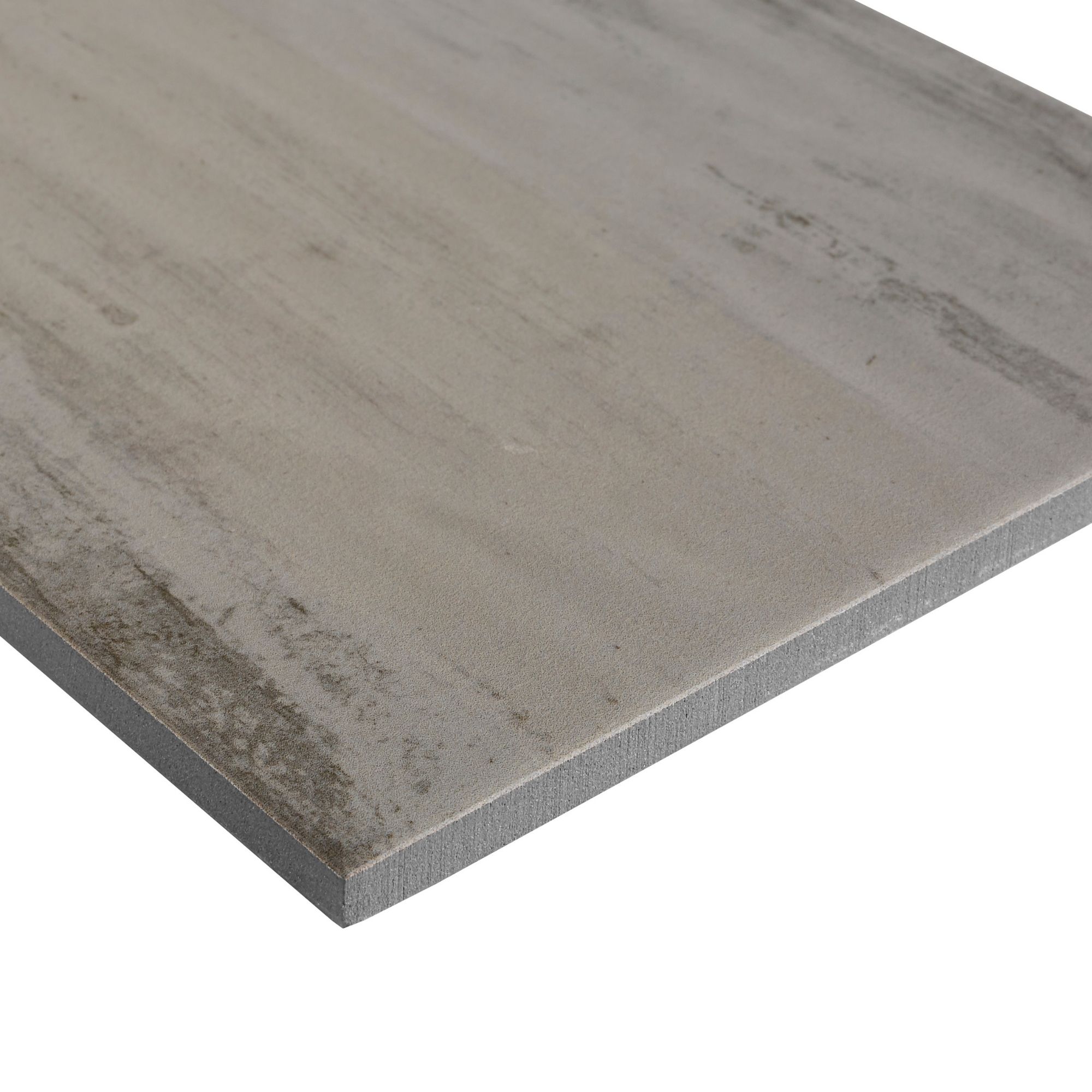 Cotage wood Grey Matt Wood effect Porcelain Wall & floor Tile, Pack of 4,  (L)1200mm (W)200mm