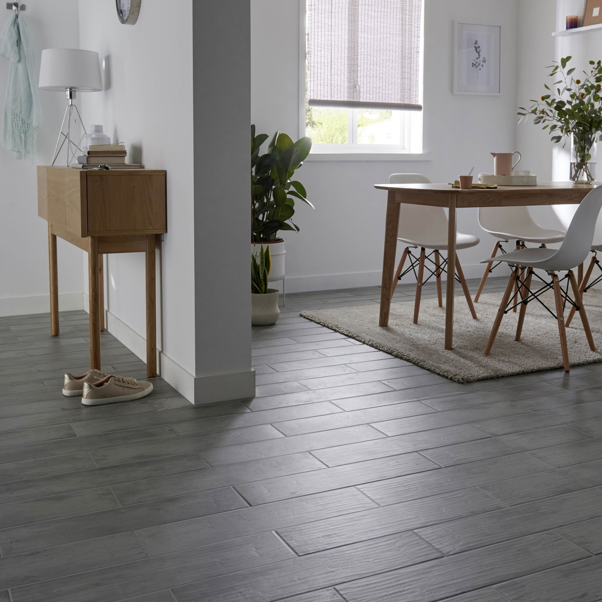 Colours Soft patinated Grey Porcelain Wall & floor Tile - 5