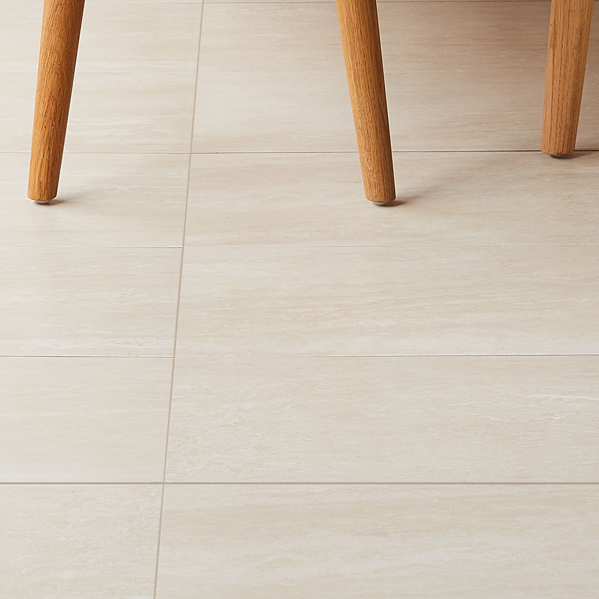 Colours Soft travertin Beige Matt Patterned Stone effect Porcelain Indoor Wall & floor Tile - 7
