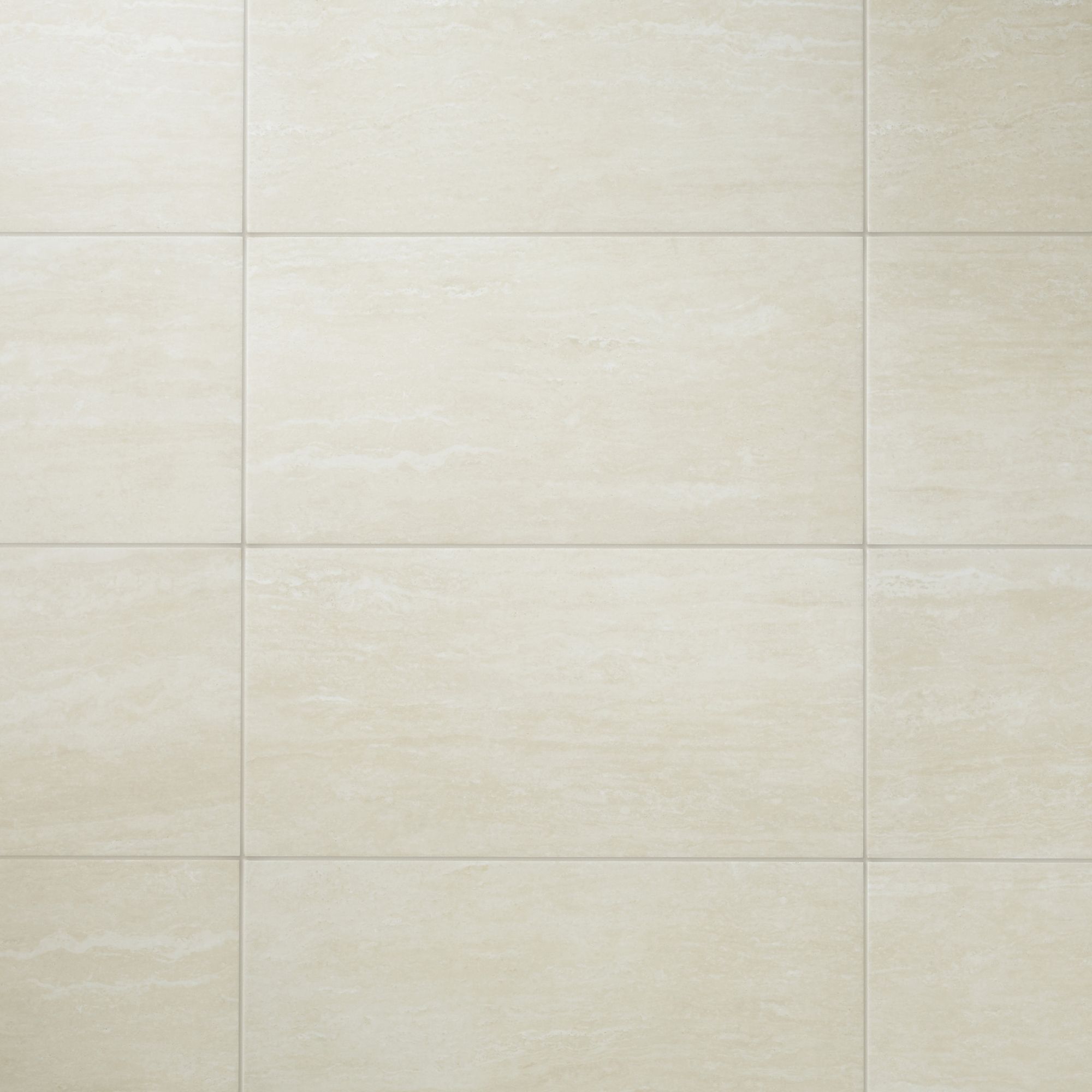 Colours Soft travertin Beige Matt Stone effect Porcelain Wall & floor Tile Sample - 3