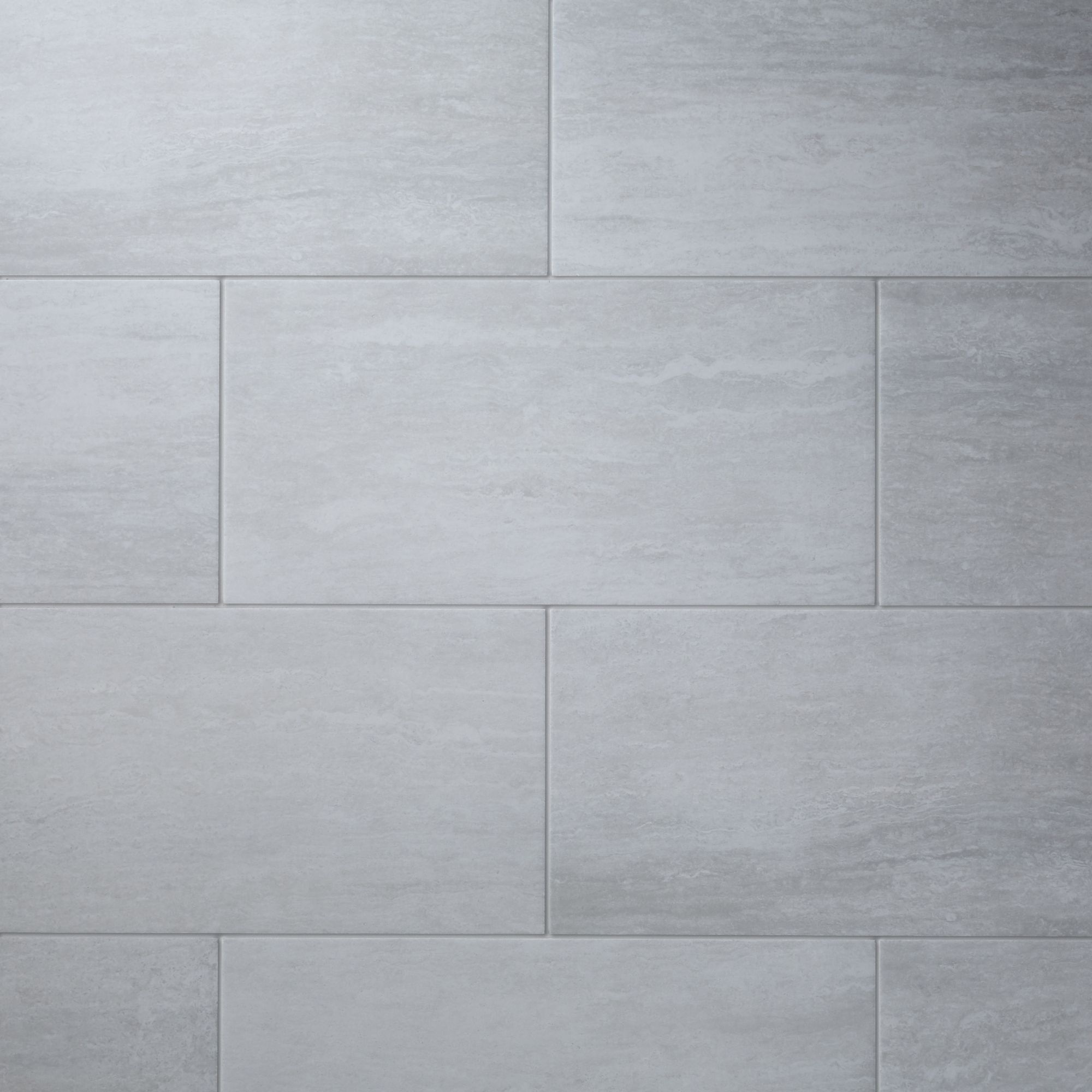 Colours Soft travertine Grey Matt Stone effect Porcelain Wall & floor Tile Sample - 3