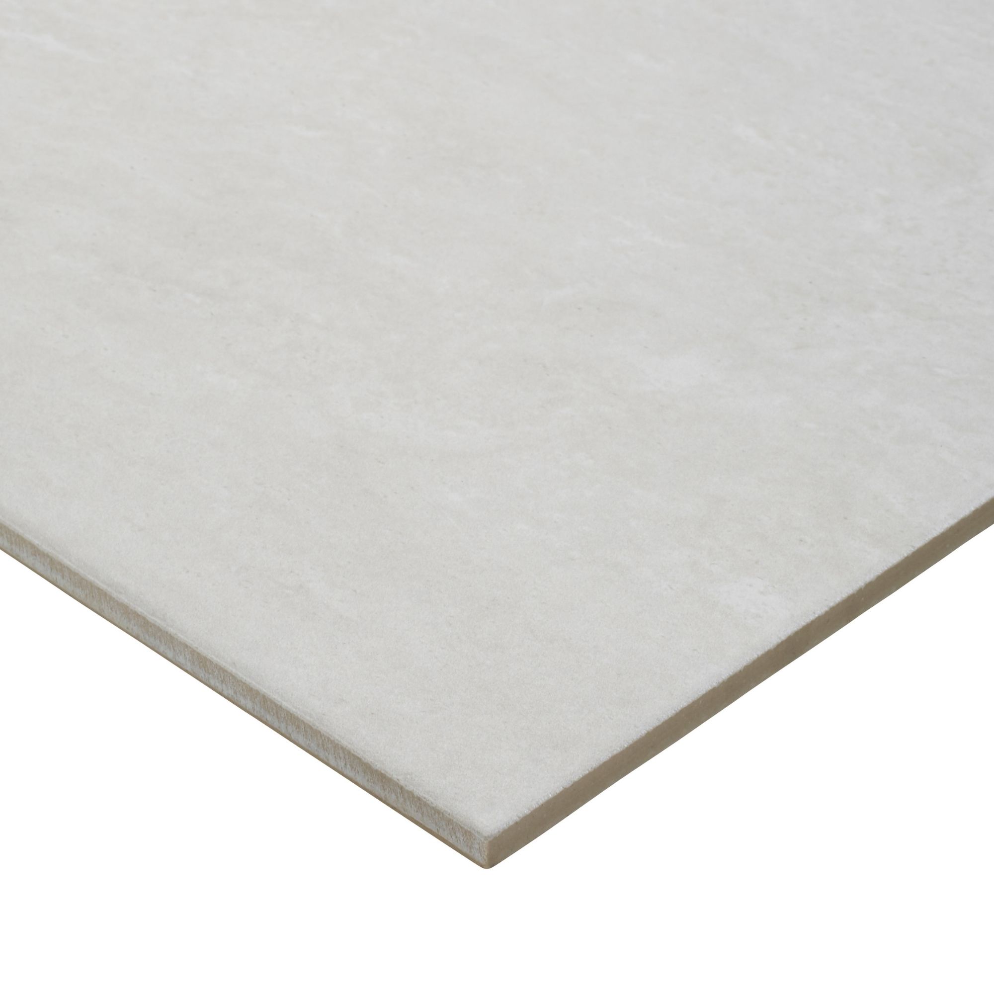 Colours Soft travertine Ivory Matt Stone effect Porcelain Floor Tile Sample