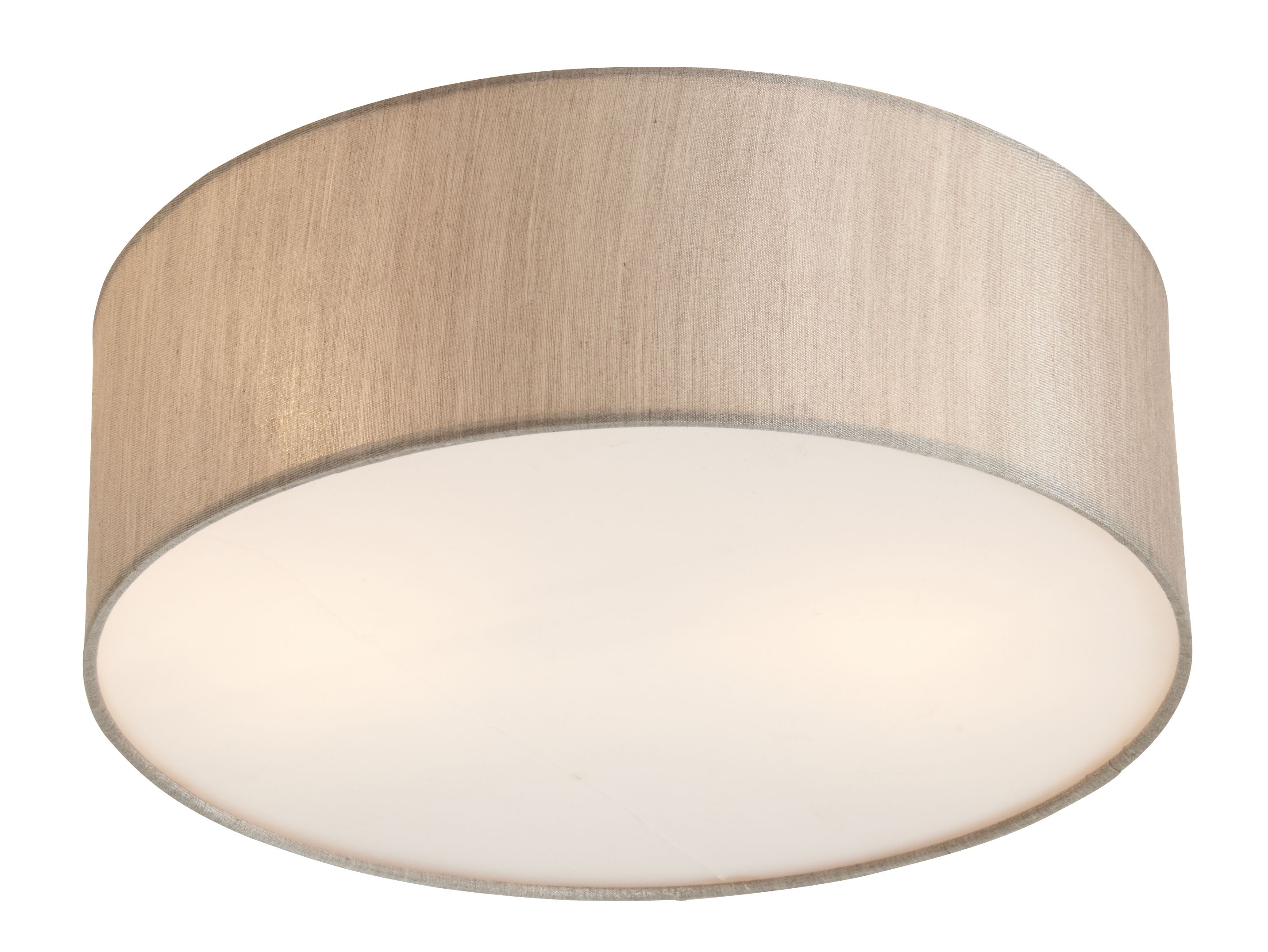 Colours Sphera Brushed Fabric metal Beige 2 Lamp Ceiling light