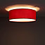 Colours Sphera Brushed Red 2 Lamp Ceiling light