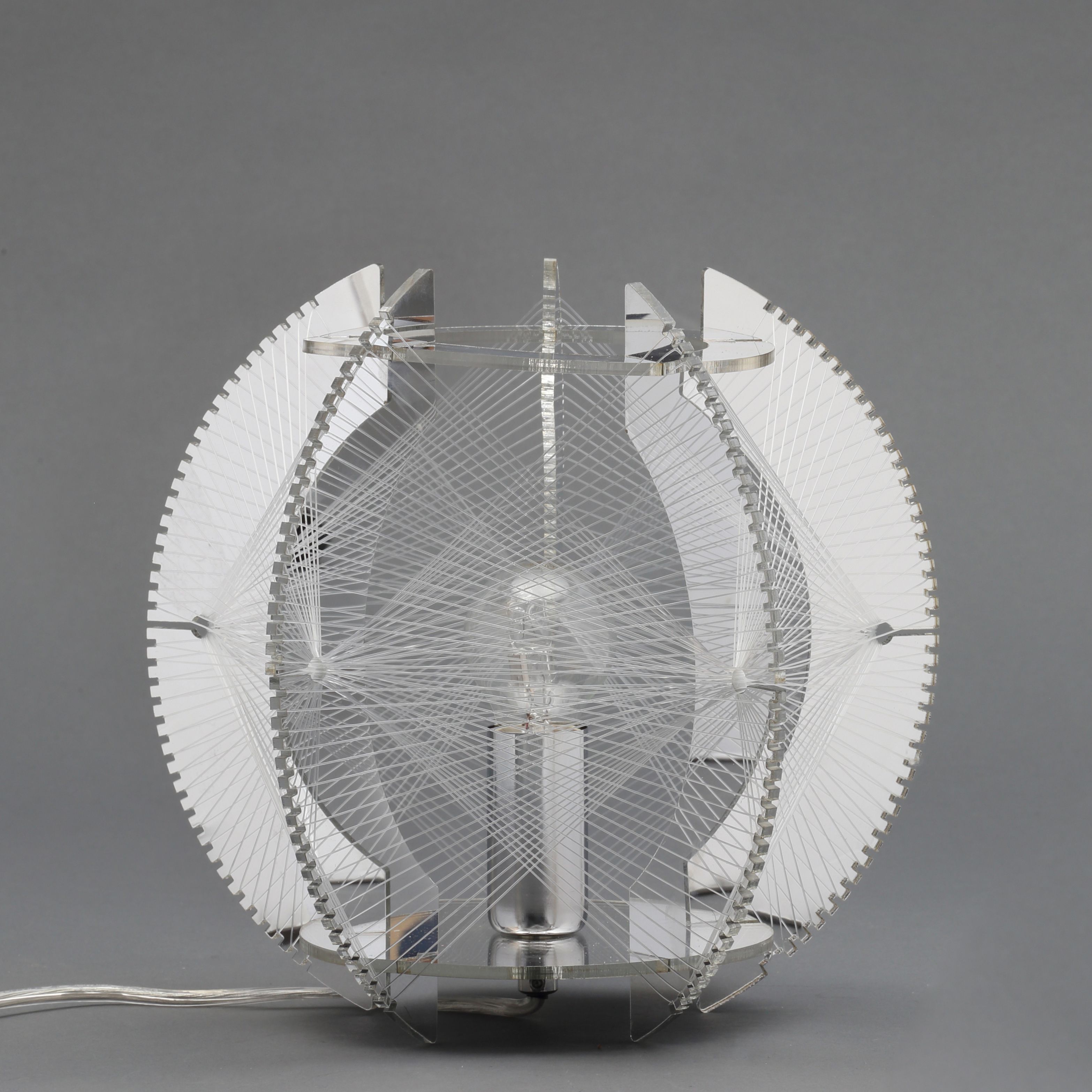 Colours Spiro Matt Chrome effect Table lamp