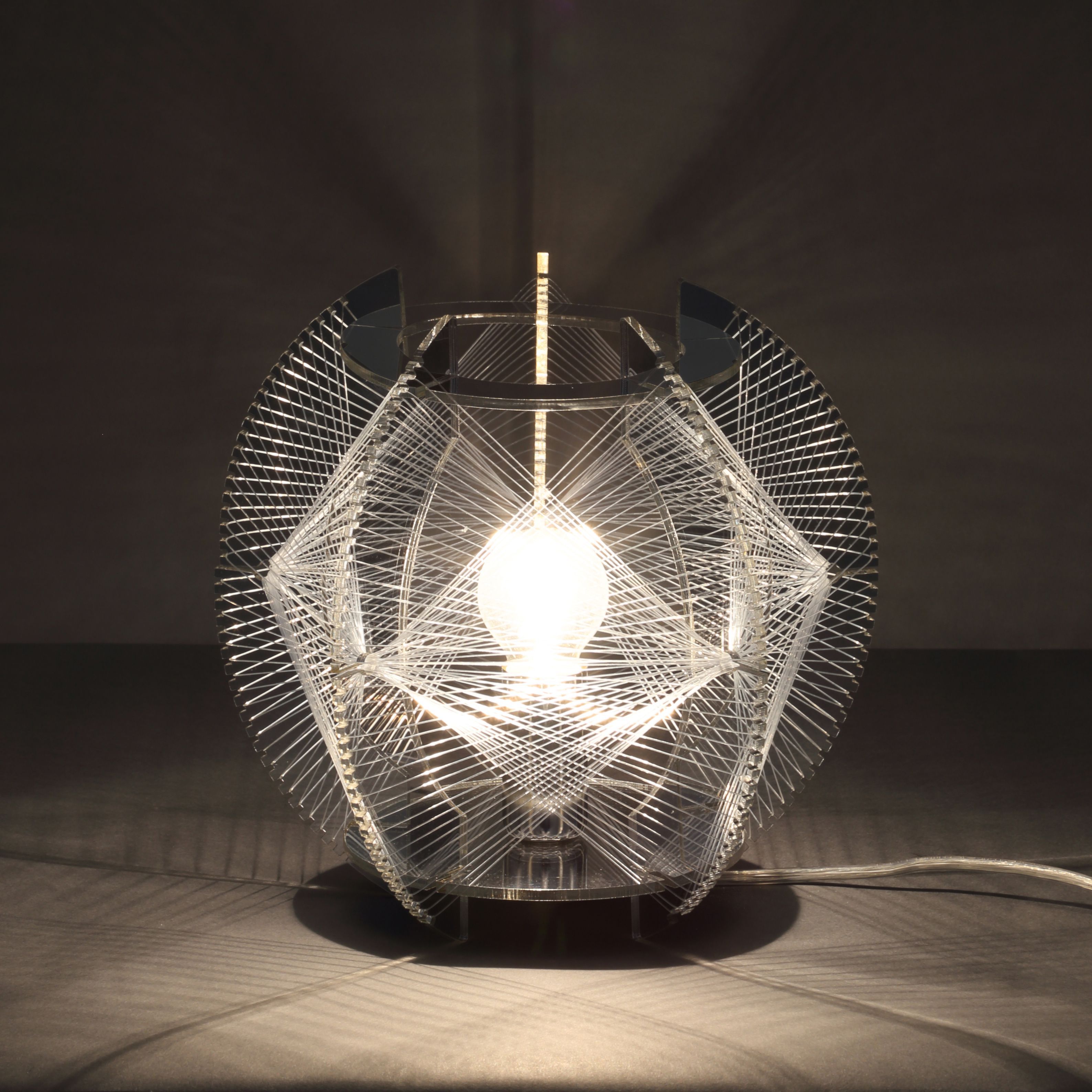 Colours Spiro Matt Chrome effect Table lamp