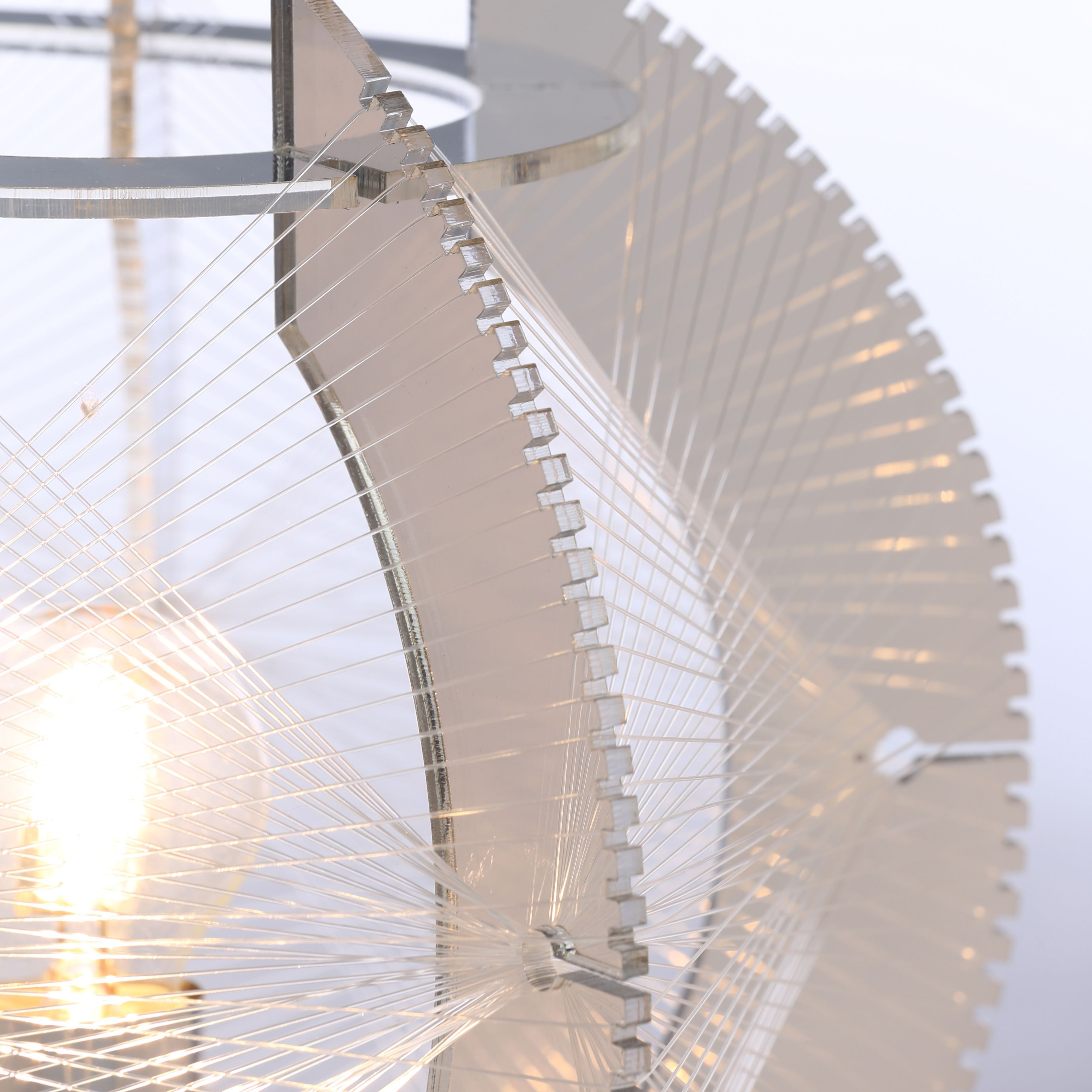 Colours Spiro Matt Chrome effect Table lamp