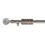Colours Stainless steel effect Extendable Curtain pole, (L)1700mm-3000mm