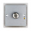 Colours Steel Flat profile Single 1 way Dimmer switch
