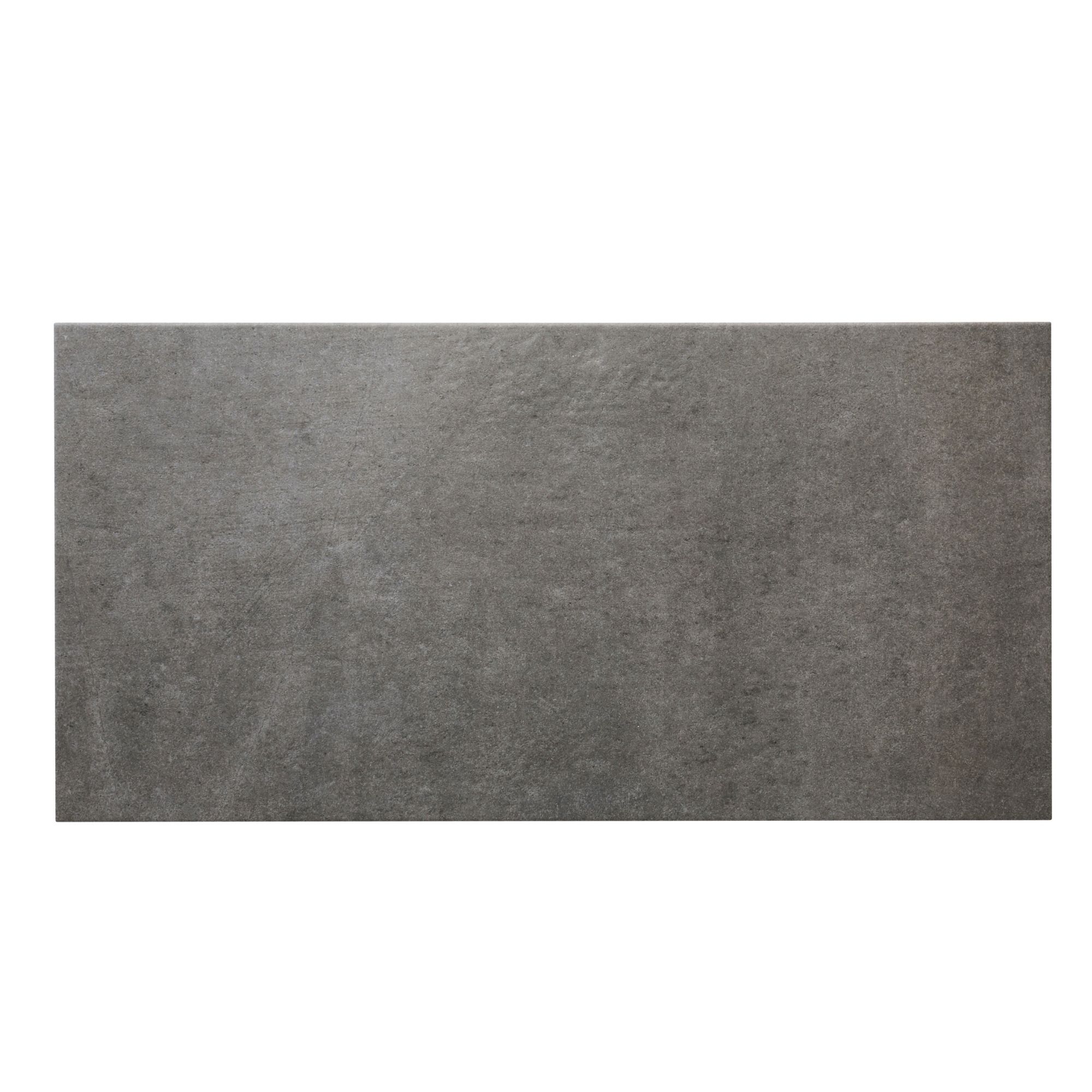 Colours Structured Grey Matt Concrete effect Textured Porcelain Indoor Wall & floor Tile