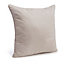 Colours Suedine Plain Beige Cushion (L)58cm x (W)58cm