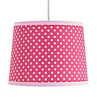 Colours Suisei Pink Polka dot Light shade (D)260mm | DIY at B&Q