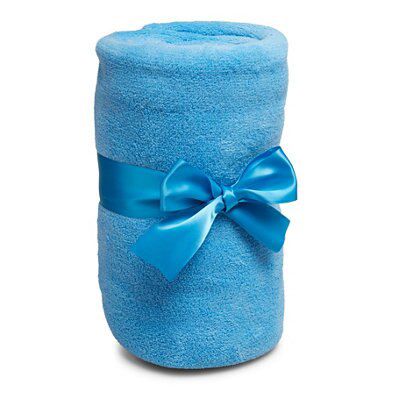 Colours Supersoft Blue Fleece Throw